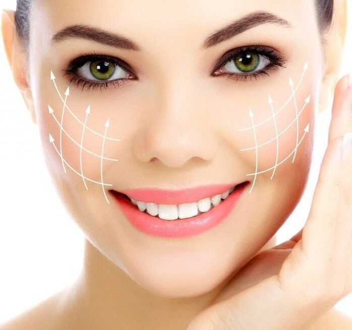 Acción eficaz de la crema antiarrugas intenskin. 